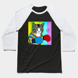 Muay Thai Kitty Baseball T-Shirt